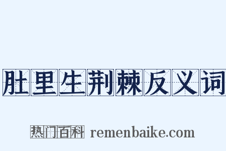 肚里生荆棘反义词是什么意思的图片